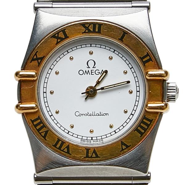 オメガ コンステレーション 腕時計 クオーツ ホワイト文字盤 ステンレススチール メッキ レディース OMEGA 【中古】 OMEGA（オメガ） コンステレーション 腕時計 クオーツ ホワイト文字盤