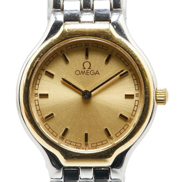 ✨OMEGA✨オメガ✨デビル✨シンボル✨ゴールド文字盤✨レディース✨腕時計✨ OMEGA（オメガ） デビル シンボル 腕時計 クオーツ ゴールド文字盤