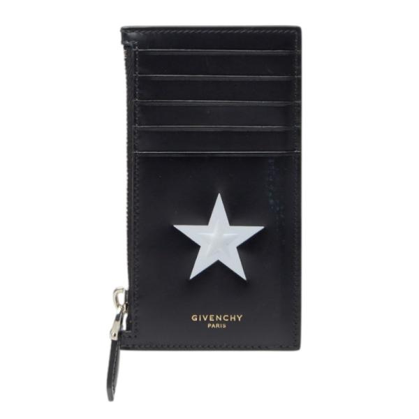 【美品】GIVENCHY ブラック カードホルダー　キーチェーン　財布 ジバンシー GIVENCHY カードケース 小銭入れ 定期入れ ID メンズ CARD 小物