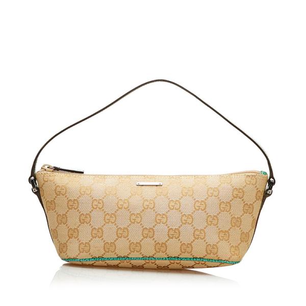 【✨美品✨】グッチ ウエストポーチ シェリーライン GGキャンバス ベージュ GUCCI（グッチ） GGキャンバス ポーチ アクセサリーポーチ 07198