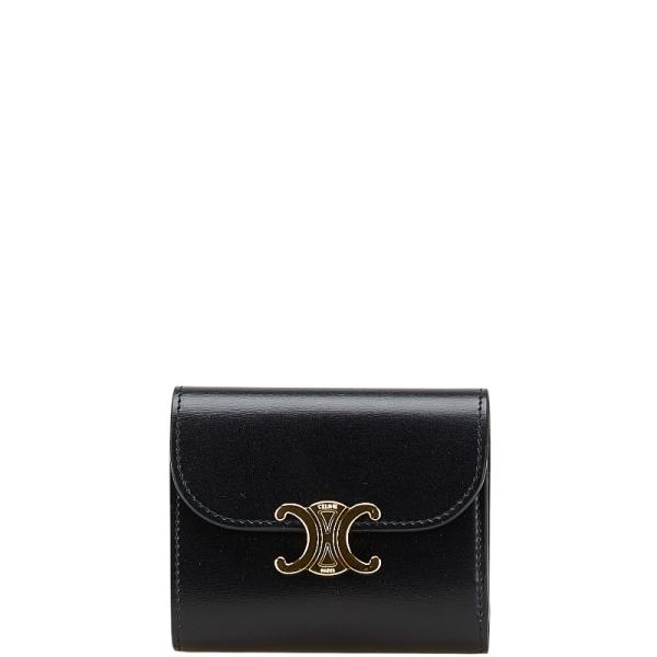 CELINE セリーヌ トリオンフロゴ スモール ウォレット 二つ折り CELINE セリーヌ トリオンフロゴ スモール ウォレット 二つ折り