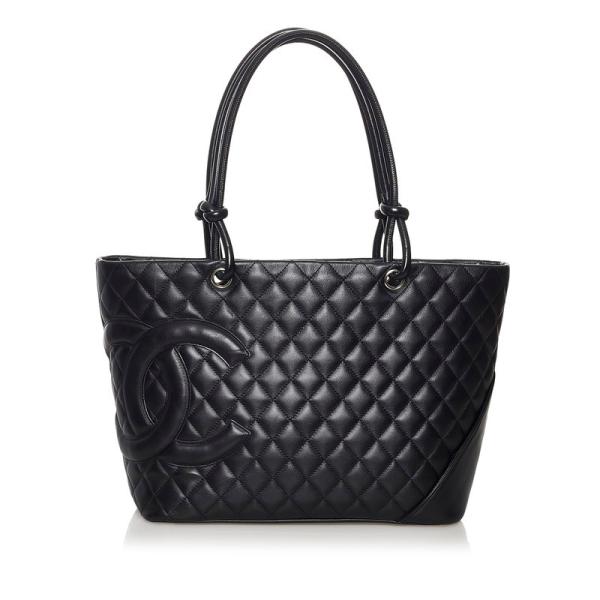 美品　CHANEL カンボンライン　トート　ラージ CHANEL（シャネル） カンボンライン ラージ トートバッグ ブラック