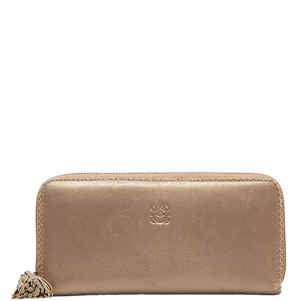 LOEWE ロエベ アナグラム ミニタッセル ゴールド金具 長財布 LOEWE ロエベ アナグラム ミニタッセル ゴールド金具 長財布