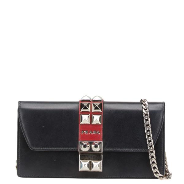 PRADA チェーンウォレット コインケース ドクロ スカル スタッズ PRADA チェーンウォレット コインケース ドクロ スカル スタッズ