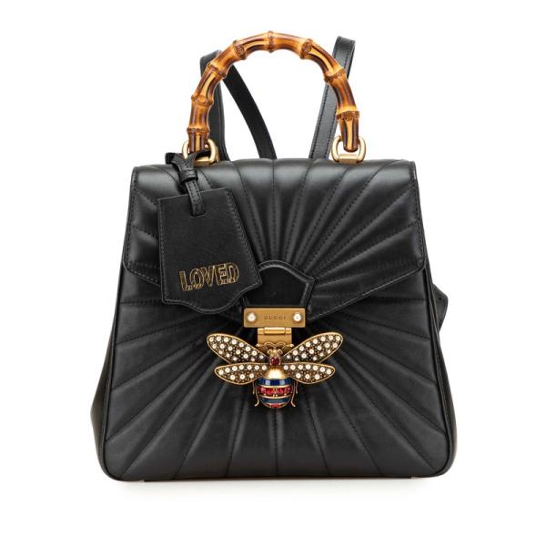 ⭐️美品⭐️GUCCI グッチ　バンブー  巾着 リュック  ハンド　バッグ 日本直送 名牌中古包 】GUCCI グッチ バンブー レザー 巾着