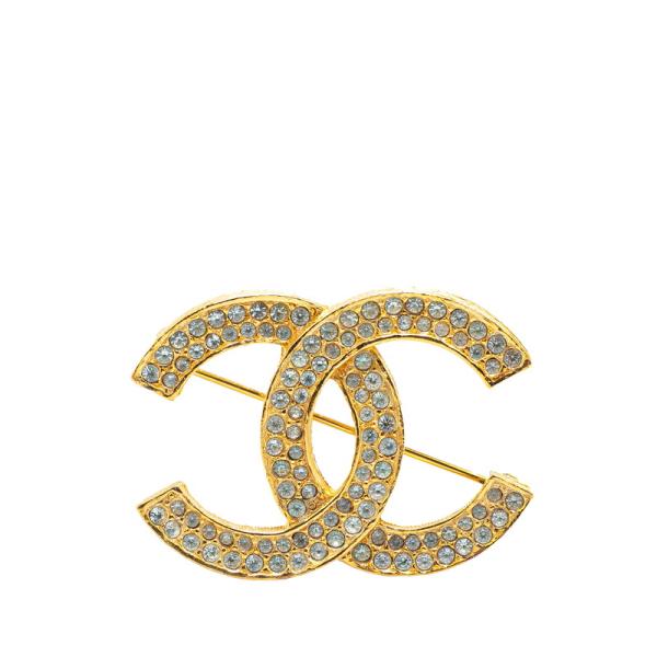 CHANEL シャネル ココマーク ブローチ ゴールド メッキ ライン