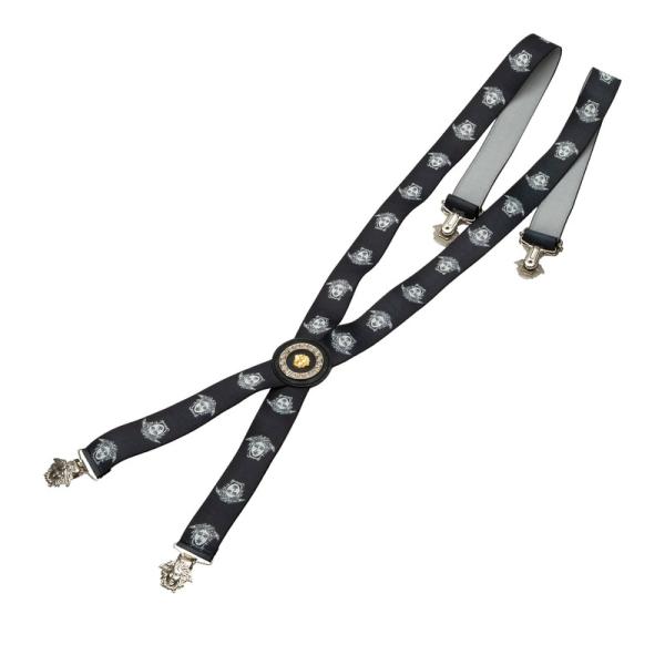 VERSACE ヴェルサーチ サスペンダー ズボン吊り バンド　メデューサ ヴェルサーチェ メデューサモチーフ 総柄 サスペンダー ズボン吊り