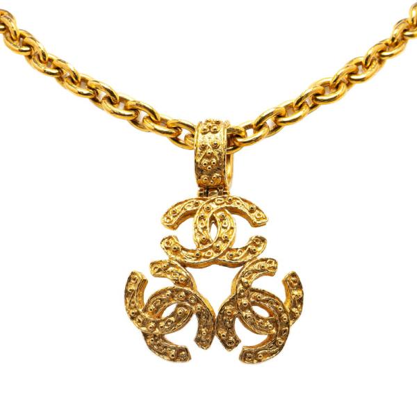 CHANEL シャネル ヴィンテージ トリプルココマーク ネックレス CHANEL シャネル ヴィンテージ トリプルココマーク ネックレス
