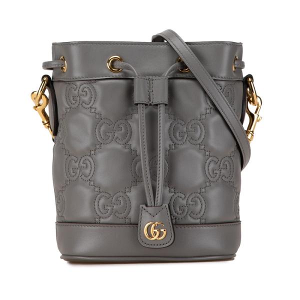 【GUCCI】マトラッセ バケットバッグ ブラック・中古 ginzaparis2_222-67710
