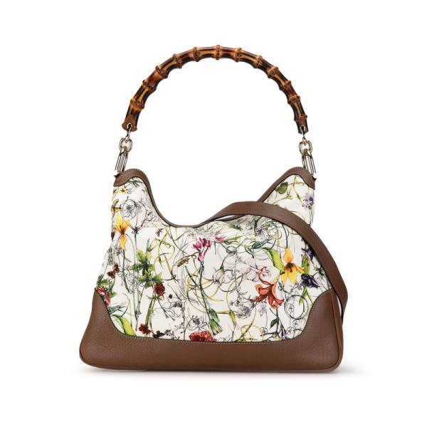 GUCCI（グッチ） バンブー フローラ ダイアナ花 ハンドバッグ