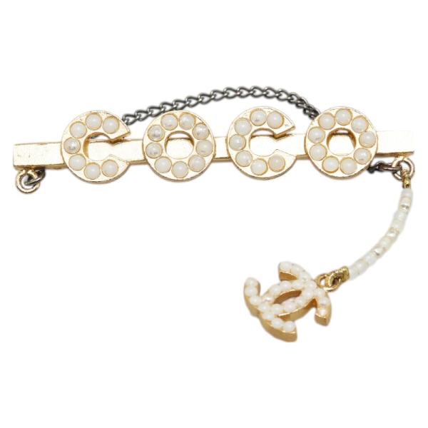 CHANEL シャネル ココマーク COCO チェーン ブローチ メッキ フェイク  