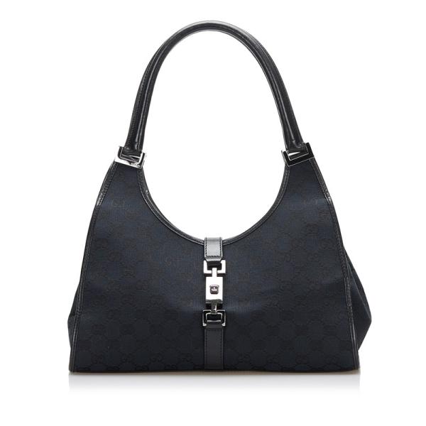 【美品】グッチ ジャッキー ハンドバッグ キャンバス レザー 002 1067 GUCCI（グッチ） ジャッキー GGキャンバス ハンドバッグ 002 1067