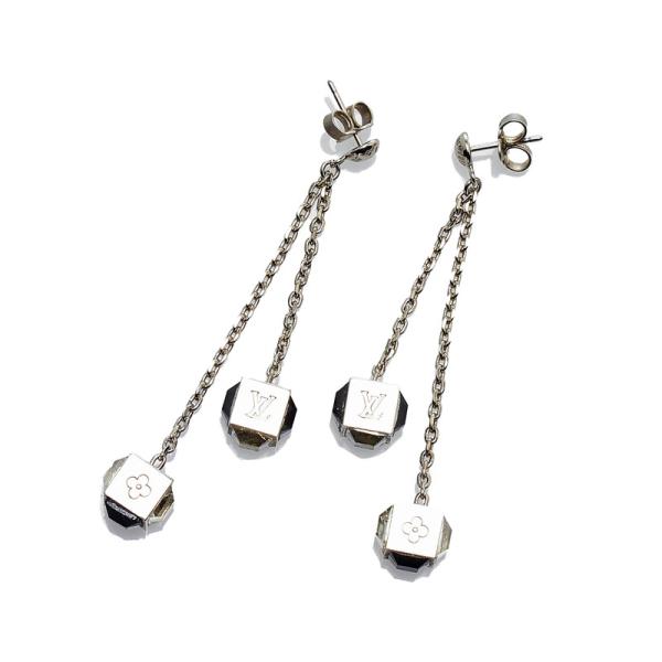 美品 Louis Vuitton ヴィトン ピアス シルバー コリエ ギャンブル ginzaparis2_222-91705