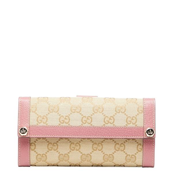 GUCCI（グッチ） GGキャンバス 長財布 153211 ベージュ ピンク