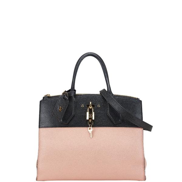 ルイ ヴィトン シティ スティーマーMM ハンドバッグ ショルダーバッグ 2WAY M51036 ベージュ ノワール レザー LOUIS VUITTON 【中古】 LOUIS VUITTON（ルイ・ヴィトン） ルイ ヴィトン シティ スティーマー