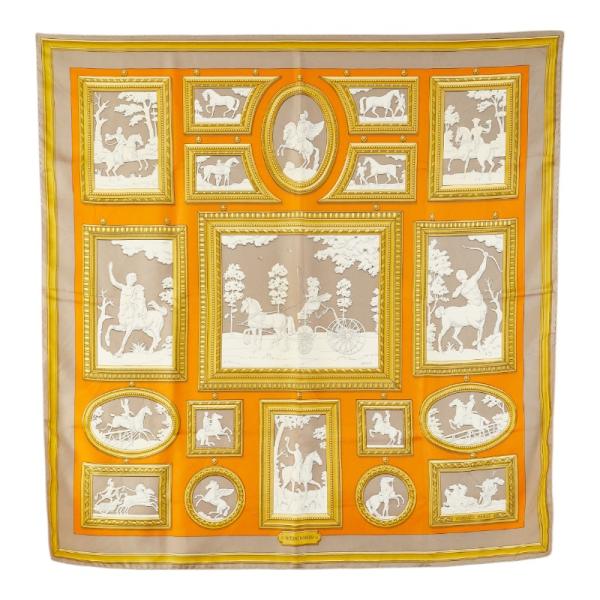 レア❗️エルメス　ウエッジウッドコラボスカーフ　エルメスカレ90 エルメススカーフ HERMES エルメス カレ90 WEDGWOOD ウェッジウッド スカーフ