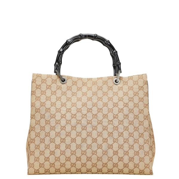 GUCCI グッチ GGキャンバス バンブー ハンドバッグ 002 1010