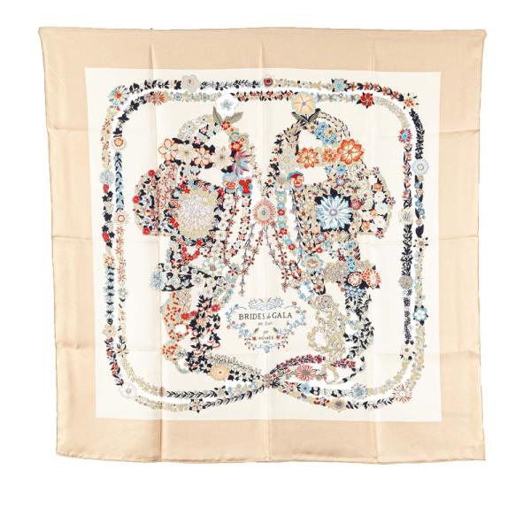 HERMES エルメス カレ90 BRIDES de GALA en fleurs ブリッド