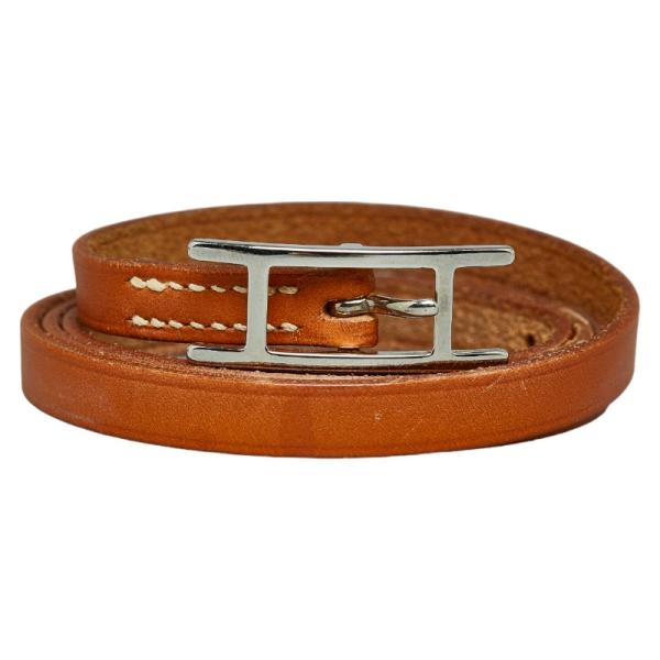 正規品　HERMES エルメス アピ3 ブレスレット ブラウン、ブラック ペア エルメス(HERMES)エルメス アピ3 ロング ブレスレット