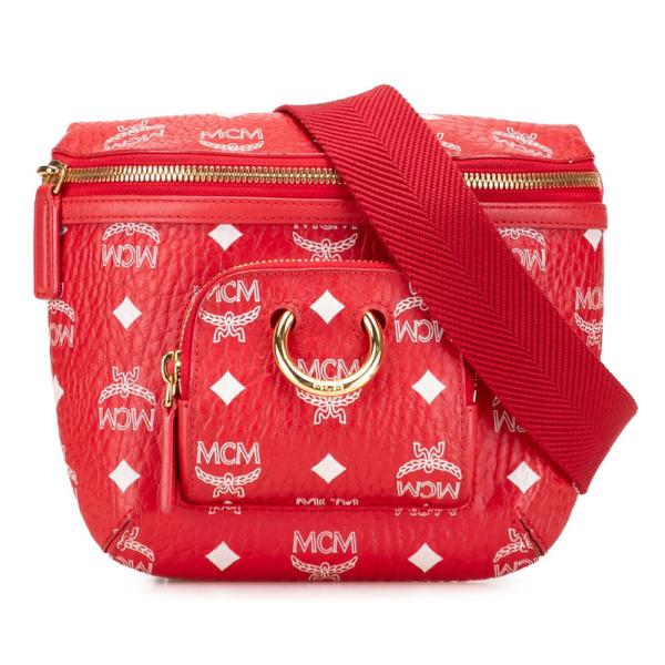 MCM レッド ボディバッグ 中古・古着通販】MCM (エムシーエム) ウエストポーチ レッド