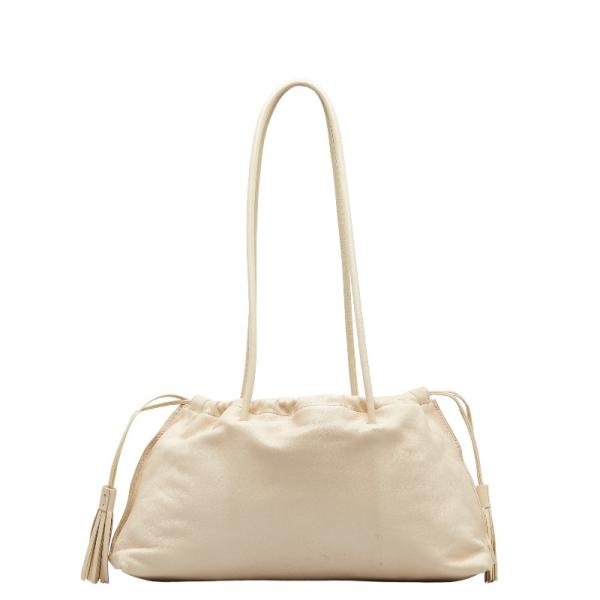 Gucci アイボリー レザー ハンドバッグ グッチ GUCCI ハンドバッグ ショルダーバッグ グッチシマ