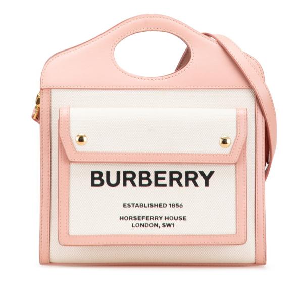 BURBERRY バーバリーブルーレーベル レザーシボ革 ピンク ワンショルダー 中古・古着通販】BURBERRY BLUE LABEL (バーバリーブルーレーベル