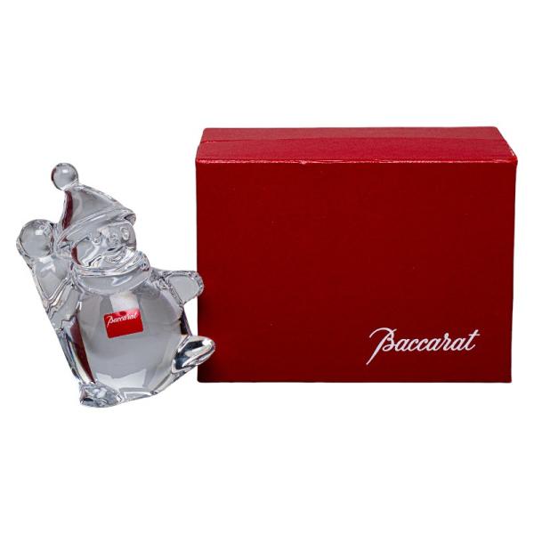 バカラ 雪だるま プレイング スノーマン オブジェ ノエルシリーズ 置物 インテリア その他小物 クリア ガラス レディース  【中古】 バカラ（Baccarat） 雪だるま プレイング スノーマン オブジェ ノエル