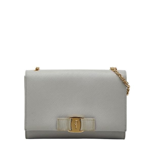 サルヴァトーレフェラガモ ヴァラリボン チェーン ショルダーバッグ AU22-B558 レザー レディース Salvatore Ferragamo 【228-51945】 ginzaparis2_228-51945