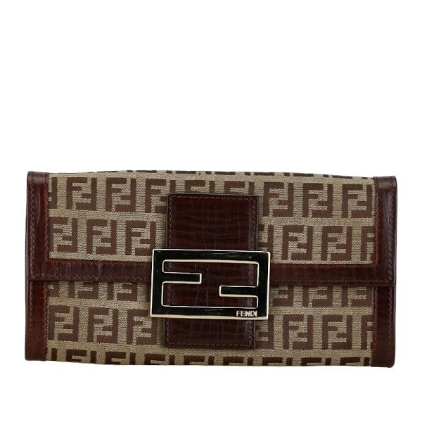 新品未使用　FENDI フェンディ　ズッカ柄　キャンバス　長財布　ブラウン FENDI フェンディ ズッカ 長財布 8M0021 ブラウン キャンバス
