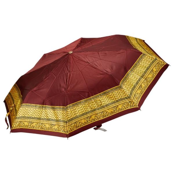 ディオール CDロゴ 折りたたみ傘 ワインレッド ゴールド
