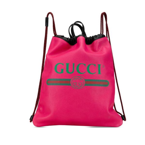 GUCCI（グッチ） ロゴプリント ドローストリング リュック