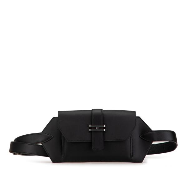 HERMES エルメス エラン ポケット 24 ウエストバッグ ブラック