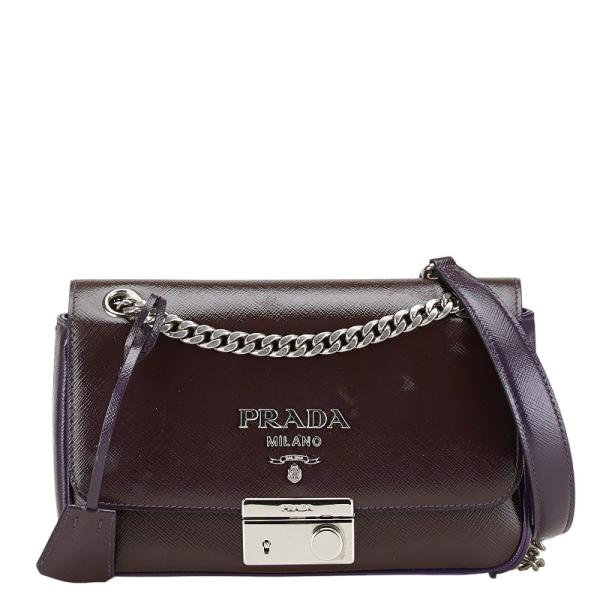 【美品】PRADA ショルダーウォレット サフィアーノ 本革 リボン 斜め掛け PRADA】プラダ『リボン ショルダーウォレット』レディース 1週間