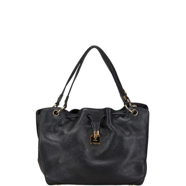 美品♡A4可♡MCM エムシーエム ロゴ タッセル レザー ショルダーバッグ 黒 MCM（エムシーエム） エム シー エム ワンショルダーバッグ ブラック