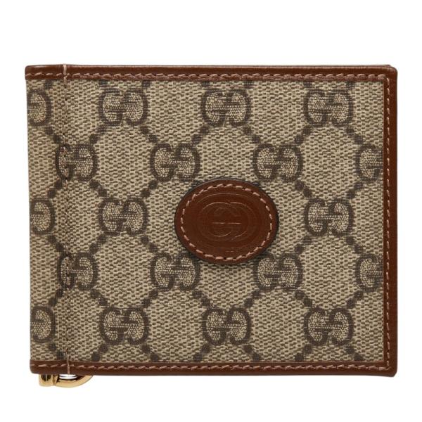 GUCCI（グッチ） GGスプリーム マネークリップ 二つ折り財布 700686