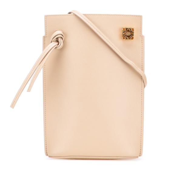 ロエベ LOEWE 斜め掛けショルダーバッグ アナグラム レザー マゼンタ ゴールド レディース 送料無料【中古】 w0941a LOEWE（ロエベ） 斜め掛けショルダーバッグ アナグラム レザー