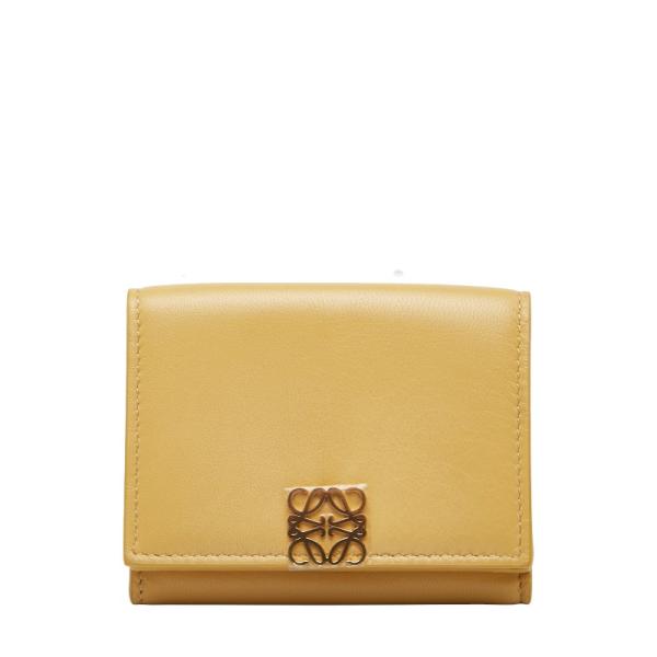 LOEWE（ロエベ） アナグラム トライフォールド 三つ折り財布 イエロー