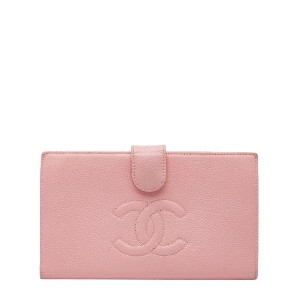 CHANEL（シャネル） ココマーク 長財布 ピンク キャビアスキン