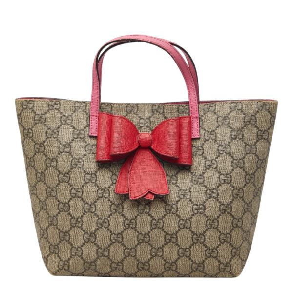 GUCCI（グッチ） GGスプリーム チルドレンズ リボン ハンドバッグ