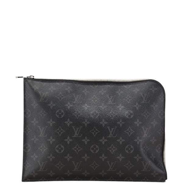 ルイ ヴィトン×キムジョーンズ モノグラム エクリプス ポシェットジュールGM DSMG限定 クラッチバッグ ブラック LOUIS VUITTON 【中古】 LOUIS VUITTON（ルイ・ヴィトン） ルイ ヴィトン×キムジョーンズ