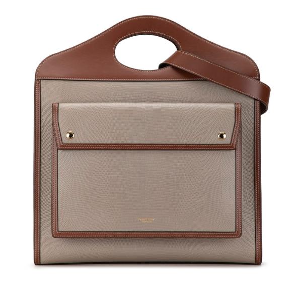 美品バーバリー トップステッチ クロコ型押し ハンド/ショルダーバッグ 2WAY BURBERRY バーバリー トップステッチ クロコ型押し ハンドバッグ