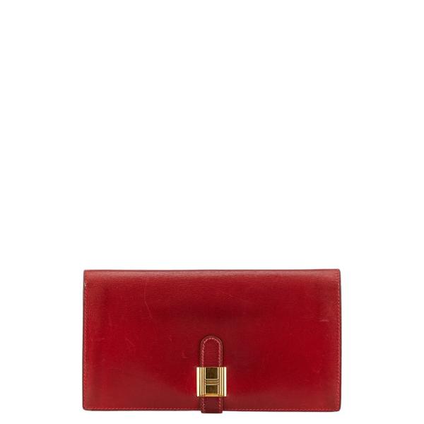 HERMES エルメス ソミュール ディアンヌ 長財布 ルージュヴィフ レッド 