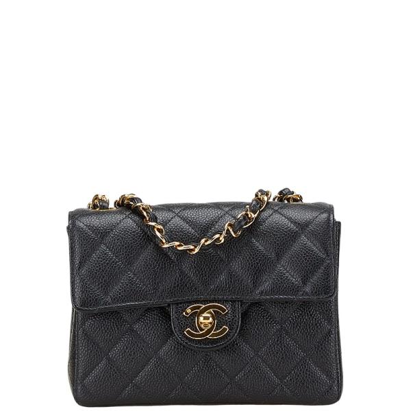美品 シャネル ココマーク チェーン ミニショルダーバッグ キャビアスキン レディース CHANEL 【243-06734】 CHANEL（シャネル） ココマーク チェーン ミニショルダーバッグ