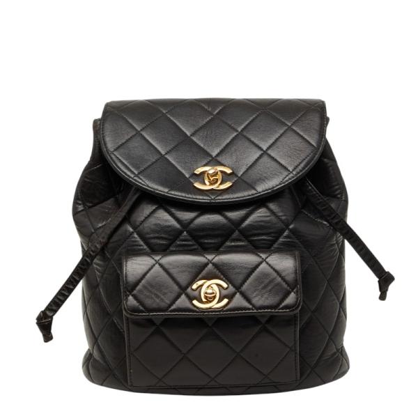 CHANEL マトラッセ チェーンリュック ヴィンテージ ココマーク ラムスキン CHANEL（シャネル） マトラッセ ココマーク チェーン リュック