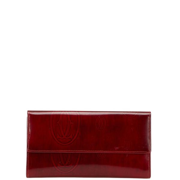 Cartier（カルティエ） ハッピーバースデー 長財布 ワインレッド