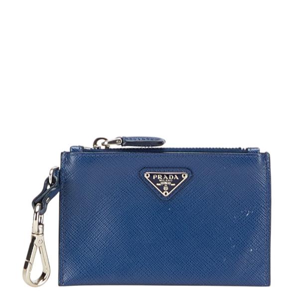 未使用級 現行 プラダ コインケース カード サフィアーノ 三角プレート 黒 PRADA プラダ コインケース 2MC067 QHH メンズ サフィアーノ