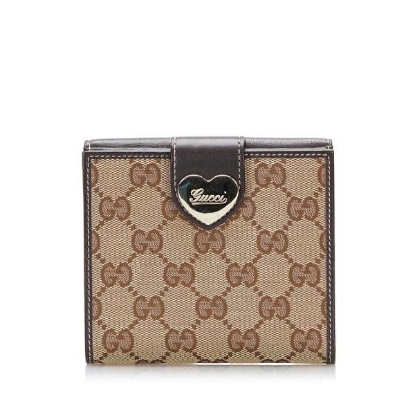 GUCCI（グッチ） GGキャンバス Wホック 二つ折り財布 コンパクト