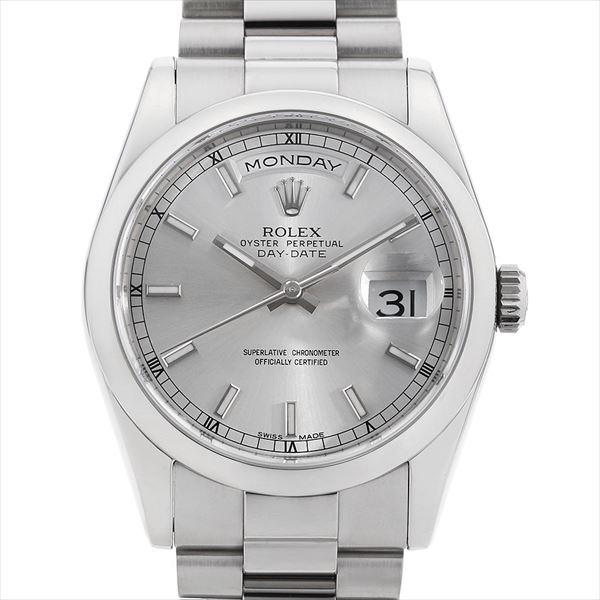 デイデイト ロレックス 118209 シルバー/バー P番 中古 メンズ