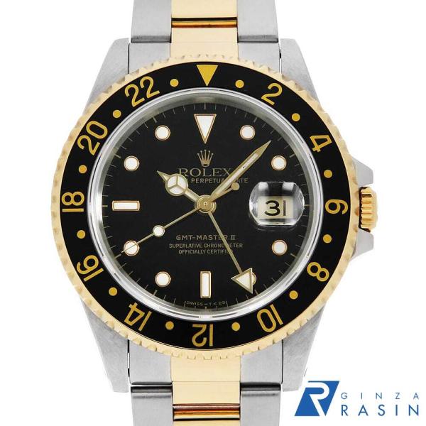 表札☆45◇NAMI150☆ ROLEX（ロレックス） GMTマスターII 16713 ブラック オールトリチウム