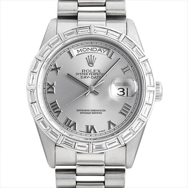 ゆき出品 デイデイト ロレックス ベゼルバケットダイヤ 18366 グレー